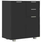 Vidaxl buffet noir brillant 71x35x80 cm bois d'ingénierie Vidaxl buffet noir brillant 71x35x80 cm bois d'ingénierie