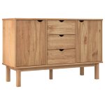 Vidaxl buffet otta 113, 5x43x73 cm bois massif de pin