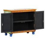 Vidaxl buffet peint � la main 70x35x60 cm bois de manguier solide