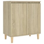 Vidaxl buffet avec pieds en bois ch�ne sonoma bois d'ing�nierie
