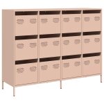 Vidaxl buffet rose 135x39x103, 5 cm acier lamin� � froid
