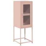 Vidaxl buffet rose 36x39x107 cm acier lamin� � froid