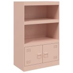 Vidaxl buffet rose 67x39x107 cm acier