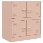 Vidaxl buffet rose 67x39x73 cm acier
