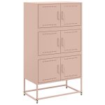 Vidaxl buffet rose 68, 5x38, 5x123, 5 cm acier