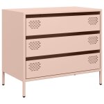 Vidaxl buffet rose 68x39x58, 5 cm acier lamin� � froid