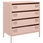 Vidaxl buffet rose 68x39x73, 5 cm acier lamin� � froid