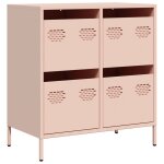 Vidaxl buffet rose 68x39x73, 5 cm acier lamin� � froid