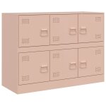 Vidaxl buffet rose 99x39x73 cm acier