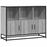 Vidaxl buffet sonoma gris 100x35x76 cm bois d'ing�nierie