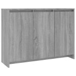 Vidaxl buffet sonoma gris 102x33x75 cm bois d'ingnierie