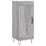 Vidaxl buffet sonoma gris 34, 5x34x90 cm bois d'ingnierie