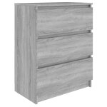 Vidaxl buffet sonoma gris 60x35x76 cm bois d'ingnierie