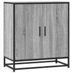 Vidaxl buffet sonoma gris 68x35x76 cm bois d'ingnierie et mtal
