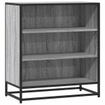 Vidaxl buffet sonoma gris 68x35x76 cm bois d'ing�nierie et m�tal