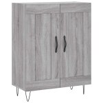 Vidaxl buffet sonoma gris 69, 5 x 34 x 90 cm bois d'ing�nierie et fer
