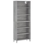 Vidaxl buffet sonoma gris 69, 5x32, 5x180 cm bois d'ingnierie