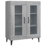 Vidaxl buffet sonoma gris 69, 5x34x90 cm bois d'ing�nierie