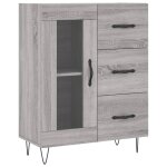 Vidaxl buffet sonoma gris 69, 5x34x90 cm bois d'ing�nierie