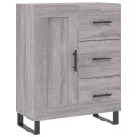 Vidaxl buffet sonoma gris 69, 5x34x90 cm bois d'ing�nierie