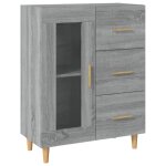 Vidaxl buffet sonoma gris 69, 5x34x90 cm bois d'ing�nierie