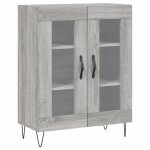 Vidaxl buffet sonoma gris 69, 5x34x90 cm bois d'ing�nierie