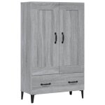 Vidaxl buffet sonoma gris 70x31x115 cm bois d'ingnierie