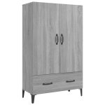 Vidaxl buffet sonoma gris 70x31x115 cm bois d'ing�nierie