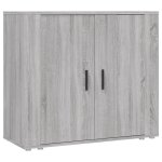 Vidaxl buffet sonoma gris 80x33x70 cm bois d'ing�nierie