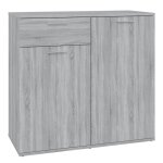 Vidaxl buffet sonoma gris 80x36x75 cm bois d'ing�nierie