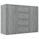 Vidaxl buffet sonoma gris 88x30x65 cm bois d'ingnierie