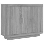 Vidaxl buffet sonoma gris 92x35x75 cm bois d'ing�nierie