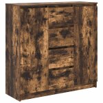 Vidaxl buffet avec tiroirs ch�ne fum� 100, 5x35x98, 5 cm bois ing�nierie