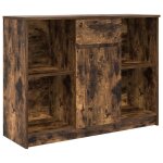 Vidaxl buffet avec tiroir ch�ne fum� 101x35x76 cm bois d'ing�nierie