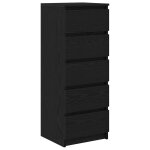 Vidaxl buffet avec tiroirs ch�ne noir 37, 5x35x99 cm bois d'ing�nierie