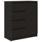 Vidaxl buffet avec tiroirs ch�ne noir 71x35x84 cm bois d'ing�nierie