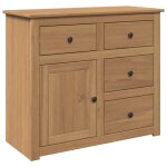 Vidaxl buffet avec tiroirs panama 93x40x80 cm bois massif de pin