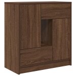 Vidaxl buffet avec tiroirs et portes ch�ne marron 70, 5x34x74, 5 cm