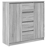 Vidaxl buffet et tiroirs sonoma gris 100, 5x35x98, 5cm bois d'ing�nierie