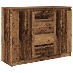 Vidaxl buffet avec tiroirs vieux bois 100, 5x35x76 cm bois d'ing�nierie