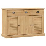 Vidaxl buffet avec tiroirs vigo 113x40x75 cm bois massif de pin