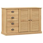 Vidaxl buffet avec tiroirs vigo 113x40x75 cm bois massif de pin