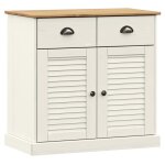 Vidaxl buffet avec tiroirs vigo 78x40x75 cm blanc bois massif de pin