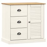 Vidaxl buffet avec tiroirs vigo 78x40x75 cm blanc bois massif de pin