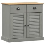 Vidaxl buffet avec tiroirs vigo 78x40x75 cm gris bois massif de pin