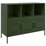 Vidaxl buffet vert olive 100, 5x39x79 cm acier
