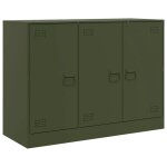 Vidaxl buffet vert olive 99x39x73 cm acier