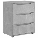 Vidaxl buffet visnes gris b�ton 60x40x73 cm bois d'ing�nierie