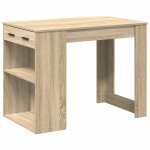 Vidaxl bureau avec tiroir et tagre chne sonoma bois d'ingnierie