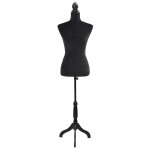 Vidaxl buste de couture mannequin de femme noir